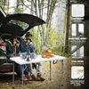 Folding Table Heavy Duty Plastic Foldable Table Small Adjustable Carrying Handle