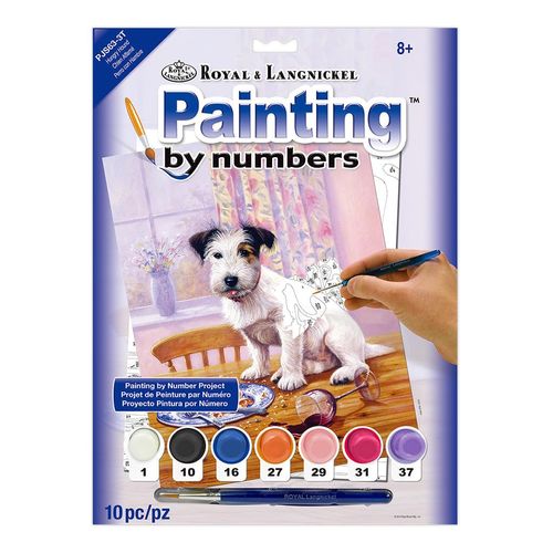 Royal & Langnickel 11 x 15 inch Hungry Hound Pre-Printed Paint by Number Painting Set