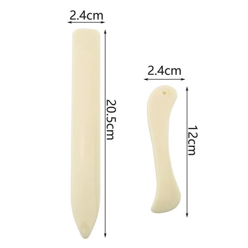 Tegg Bone Folder 2PCS Bone Paper Creaser Scoring Board Tool for Making Card Bookbinding Paper Crafts Leather Crafts