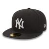 New Era New York Yankees 59fifty base cap, MLB basic, black, white (New Era) - white/grey, size: 59