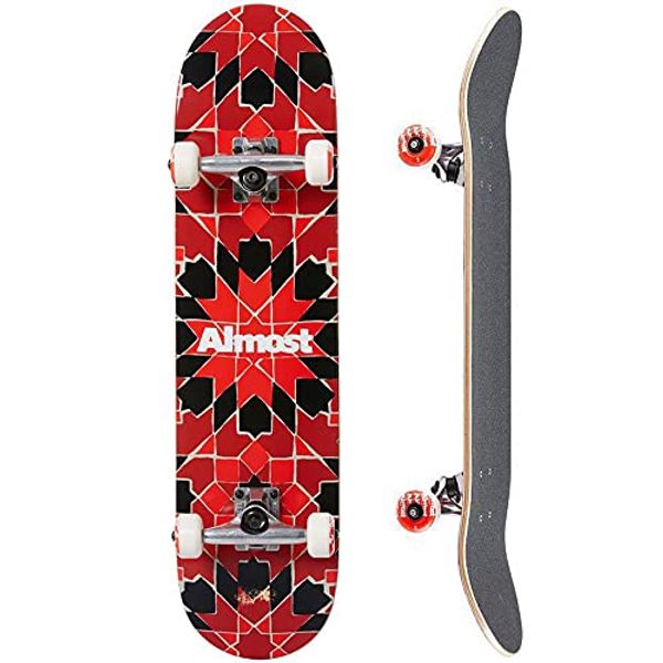 Olmost ALMOST Skateboard Complete TILE PATTERN FP COMPLETE 92A NO50 (7.75", Complete)