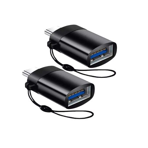BoxWave Cable Compatible with Depstech Dual Lens 5.0 Video Borescope Inspection Camera (5 in) - USB-C to A PortChanger (2-Pack), USB Type-C OTG USB Portable Keychain - Slate Black