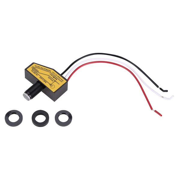Denkerm 12 Volt Photocell Switch, Mini Light Switching Sensor, Dusk To Dawn Sensor, LED Compatible, Black, Automatic Operation