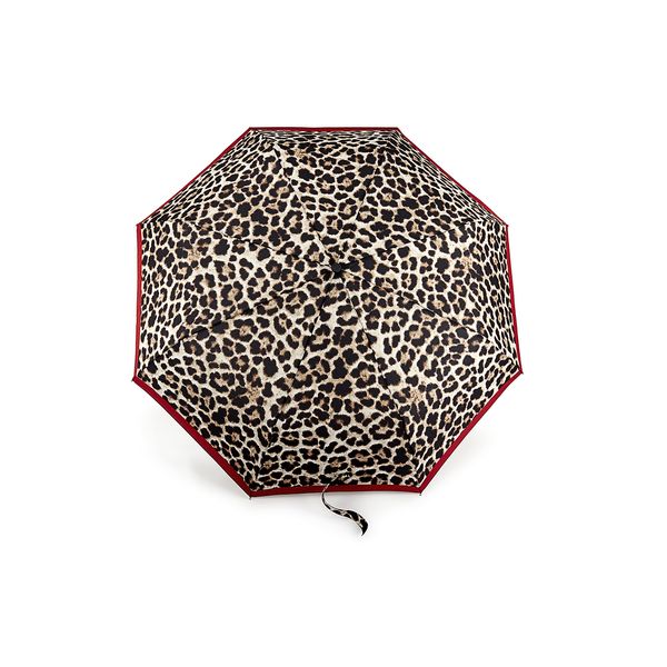 Fulton Minilite Umbrella, Lusterous Leopard Print, Strong Lightweight Wind Resistant Frame