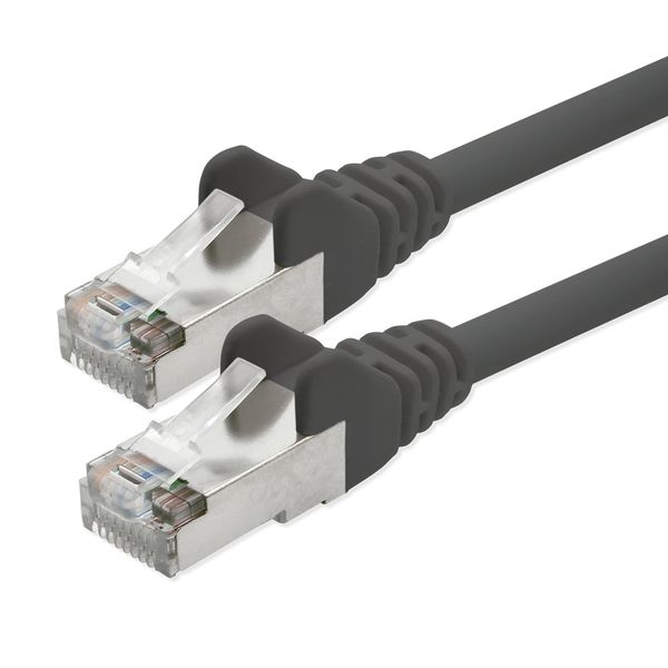 1aTTack CAT5e 2x RJ45 connector foil-shielded FTP network patch cable 30m black