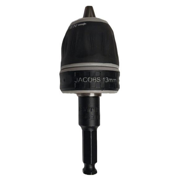 WHITE USA-1/2" KEYLESS CHUCK WITH 7/16" SHANK ADAPTER SHJAC14KLP