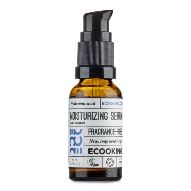 Ecooking Moisturizing Serum 20ml - Hyaluronic Acid & Tripeptides Enriched - Reduces Lines & Wrinkles - Suitable for All Ages and Skin Types - Non-Greasy Formula - Boosts Skin Hydration