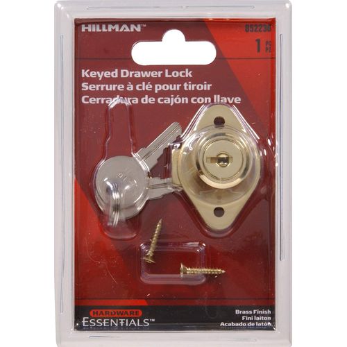 Hardware Essentials 852236 Keyed Door Locks Brass