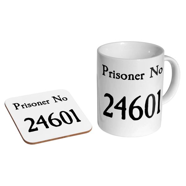 glades Les Misérables Prisoner 24601 - Ceramic Coffee Mug + Coaster Gift Set