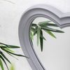 White or Grey Heart Wall Mirror (White)