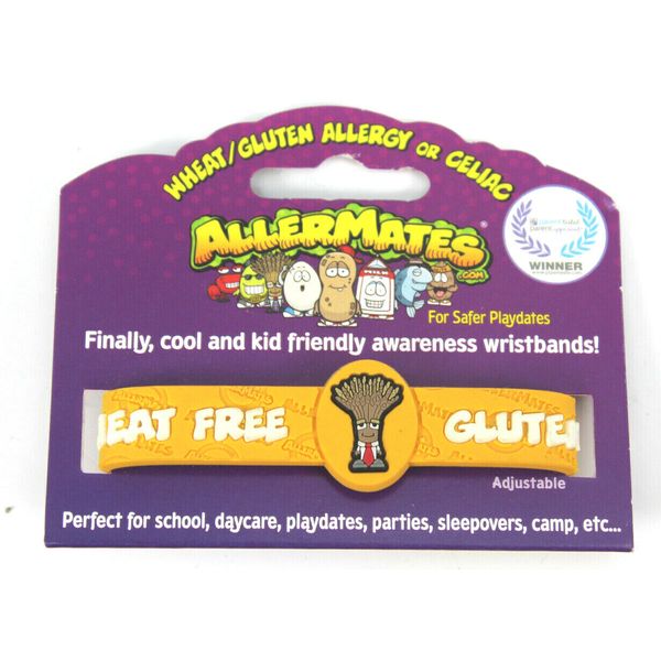 AllerMates Allergy Wristbands Alert Medical ID Bracelet Wheat Gluten Celiac