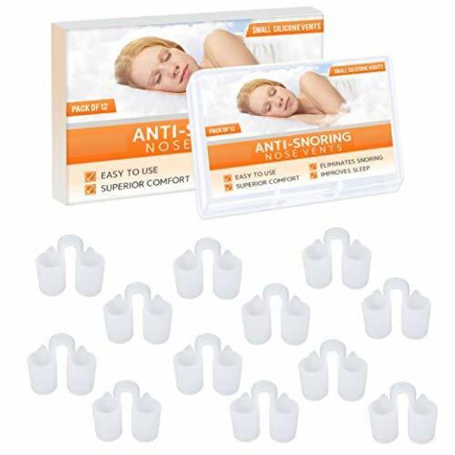 Nose Relief Nasal Dilator - (Pack of 12 Small Size) Soft Silicone Vents