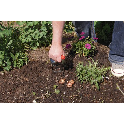 Connex FLOR42770 Automatic flower bulb planter, silver/red