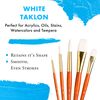 White Taklon Brushes (Set of 5)