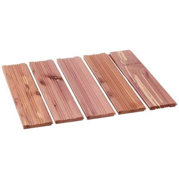 Household Essentials CedarFresh 25003-1 Interlocking Cedar Wood Plank Drawer Liners | Set of 5, Brown, 3.5 x 13.375x 0.375 inches