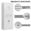 Metal Storage Cabinets with Drawer & Adjustable Shelves, Locking Storage Cabinet