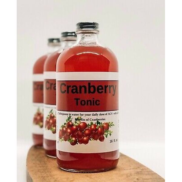 Cranberry Tonic: Antioxidants, Immunity, Anti-Microbial, Apple Cider Vinegar