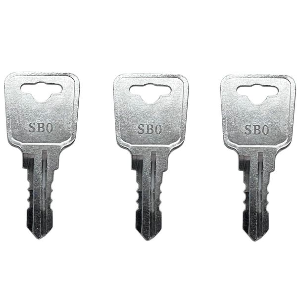 (3) SB0 - SB9 Replacement Keys for Sentry Safe Fire Box Chest Locks, Pre-Cut to Your Code: SB3