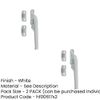 2 Pack Premium 124mm White Non-Lockable Casement Fasteners for Modern Windows - Window Handle