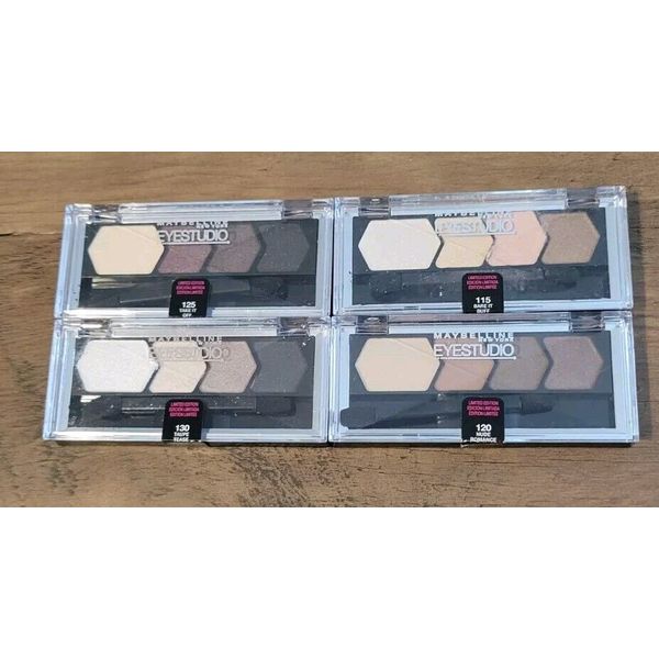 4 Pack Maybelline Eye Studio Plush Silk Eyeshadow