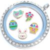 Blonde Parted Hair Boy Floating Locket Charm