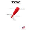 TCK Solid Colored Baseball Stirrups Pattern A (Scarlet, Medium)