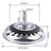 Kitchen Sink Strainer Plug, 2pcs Stainless Sink Strainer Plug, Standard Strainer Drain Protector for Kitchen/Bathroom, Diameter: 79mm