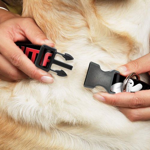 Buckle-Down Plastic Clip Collar - BAYMAX Poses Black/White/Red - 1" Wide - Fits 15-26" Neck - Large