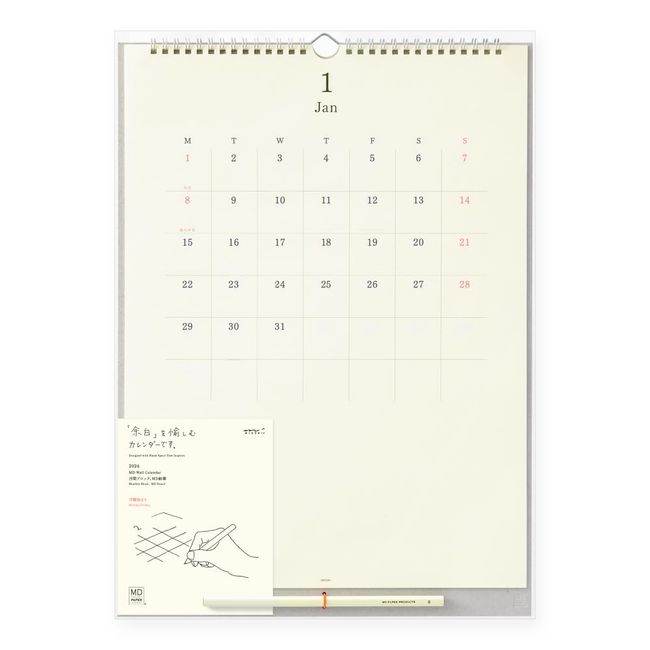 Midori 31289006 2024 Calendar Wall Mount MD Calendar