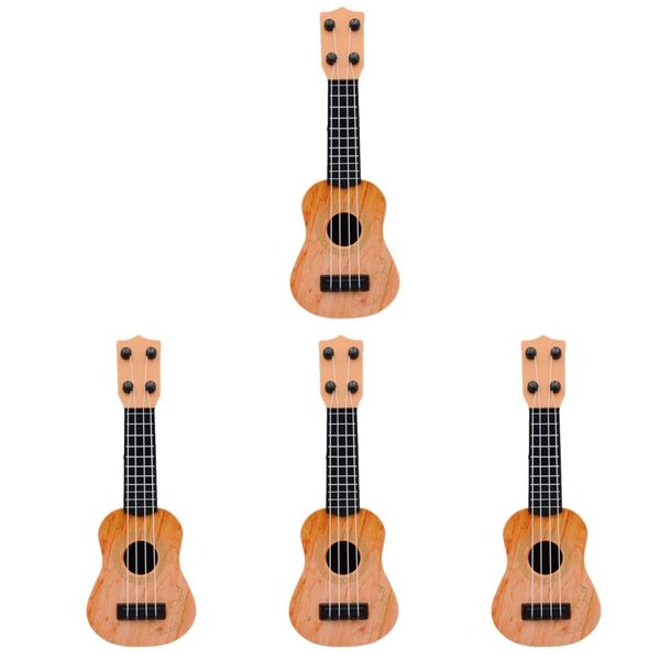 jojofuny Girls Toys Age 4-5 4pcs Mini Ukulele Toy Musical Instrument Model Plastic Ukulele Model Ukulele Instruments Toy Kids Ukulele Musical Educational Music Toy