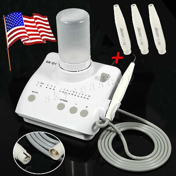 Dental Piezo Ultrasonic Scaler 2 Water Bottles Tips f/ DTE SATELEC w/3*Handpiece