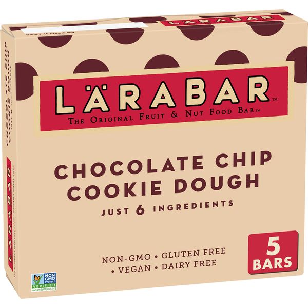 Larabar Gluten Free Bar, Chocolate Chip Cookie Dough, 1.6 oz Bars (5 Count)