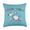 Poodle Power Fun Cartoon Design for Poodle Lovers Throw Pillow