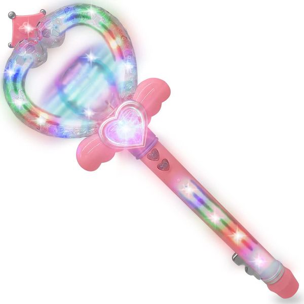 ArtCreativity Light Up Queen Wand, Light Up Toys for Toddlers, 14.25 Inch Light Up Wand Toy with Spinning Ball, Princess Light Up Wands for Kids, Spinning Light Toy, Batteries Included, Autism Toys,