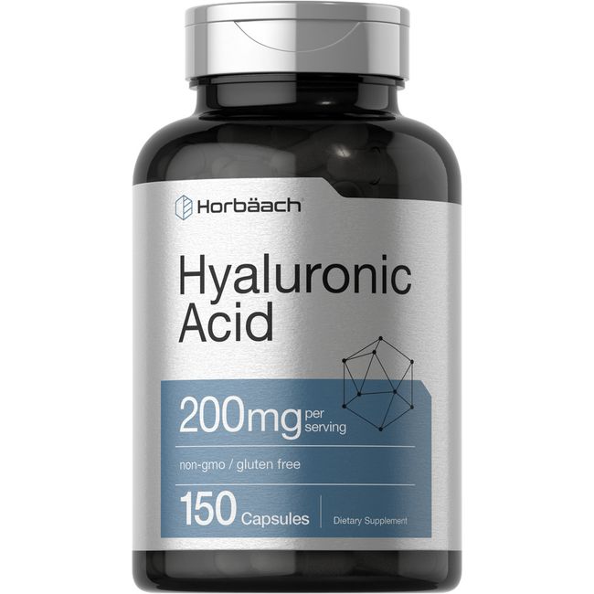 Hyaluronic Acid Capsules | 200 mg | 150 Count | Non-GMO | by Horbaach