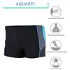 Aquarti Jungen Kurze Badehose mit Einsätzen Seitlich, Farbe: Schwarz/Graphit/Blau, Größe: 158
