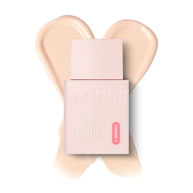 ESPOIR Peach Skin Fitting Base All New 1 fl. oz. SPF50+ PA++++| Improving Uneven Skin Tone | Tightly Adhering, Longlasting Full Coverage Foundation Primer | Substitute for Sunscreen|Korean Makeup