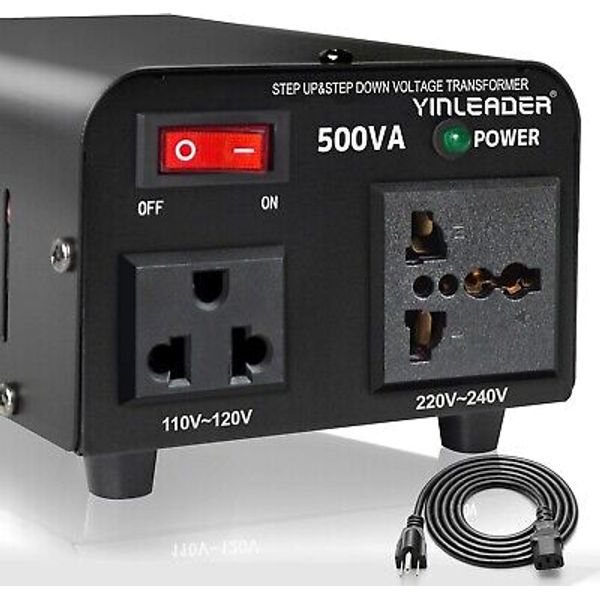 Yinleader 500W Voltage Transformer Power Converter(110V to 220V,220V to 110V)...