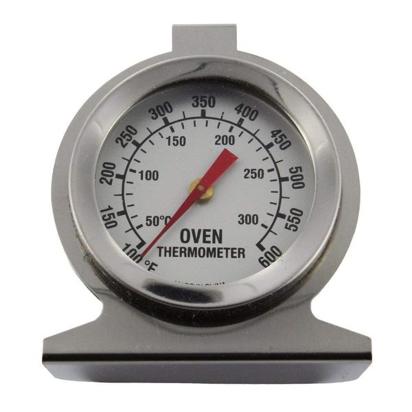 Invero Universal Stainless-Steel Oven Thermometer Monitoring Temperature Gauge - Hang or Stand in Oven - Clear Dial