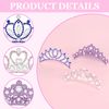 GAFATORY 3Pcs Pink Blue Purple Headbands Set