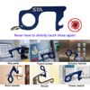10-Pack Portable Opener Handheld Keychain Contactless Keychain Door Bottle Cap