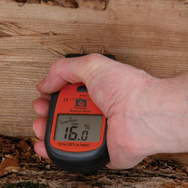 Firewood Moisture Meter - Black and Orange