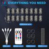 16 Pcs Wireless RGB LED Flashing Light Strobe Lights Rechargeable Remote Control