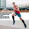 ACTINPUT Copper Compression Socks Men Women Circulation 4 Pairs-Best Support for Nurses,Running,Cycling (Black, Small/Medium)