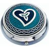 Pill Box in Celtic Trinity Heart Design. (Blue)