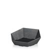 1 x Hexagonal Gift Basket, Slate Grey, Dimensions 29 x 27 cm, Gift Baskets, Gift Wrapping