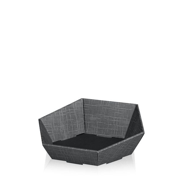 1 x Hexagonal Gift Basket, Slate Grey, Dimensions 29 x 27 cm, Gift Baskets, Gift Wrapping