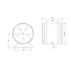 Armar Trading LTD Metal Inline Extractor Fan 200mm / 8" with Fitting Bracket Duct Ventilator