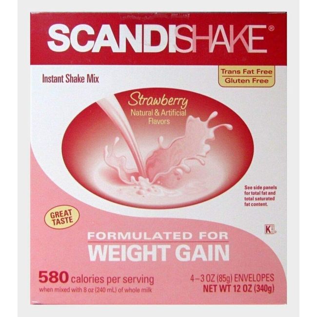 Scandishake Strawberry Mix By Axcan Scandipharm - 85 GM, 4 Each