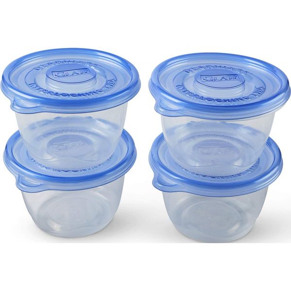 Glad Food Storage Containers - To Go Lunch Containers - 32 Ounce - 4 Containers